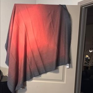 Express Gradient Red and Gray Scarf